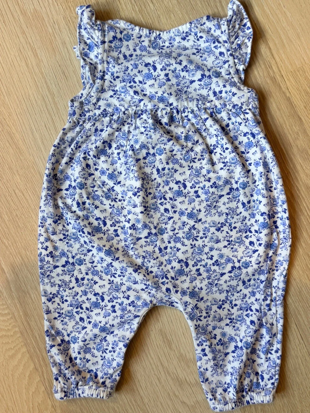 Baby GAP White and Blue Floral Baby Romper 0-3 Months